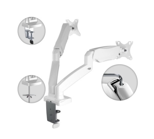 Кронштейн для мониторов Onkron G160W белый 13"-27" макс.13кг настольный поворот и наклон верт.перемещ.