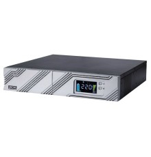 ИБП SRT-2000A, линейно-интерактивный, 2000ВА, 1800Вт, LCD, Rack/Tower, 8 розеток IEC320 C13 и 1 розетка C19 с резервным питанием, USB, RS-232, слот под SNMP карту, EPO, защита RJ45, ШхГхВ 428х563х84мм., вес 27.5кг. PowerCom Smart King RT SRT-2000A LCD