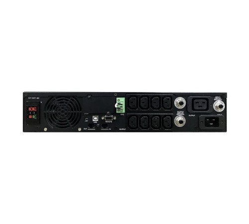 ИБП SRT-2000A, линейно-интерактивный, 2000ВА, 1800Вт, LCD, Rack/Tower, 8 розеток IEC320 C13 и 1 розетка C19 с резервным питанием, USB, RS-232, слот под SNMP карту, EPO, защита RJ45, ШхГхВ 428х563х84мм., вес 27.5кг. PowerCom Smart King RT SRT-2000A LCD