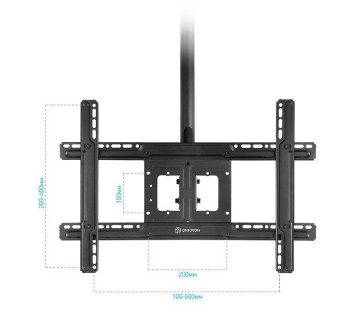 Кронштейн для телевизора Onkron N1L черный 32"-80" макс.68.2кг потолочный поворот и наклон Кронштейн для телевизора Onkron N1L черный 32"-80" макс.68.2кг потолочный поворот и наклон