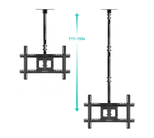Кронштейн для телевизора Onkron N1L черный 32"-80" макс.68.2кг потолочный поворот и наклон Кронштейн для телевизора Onkron N1L черный 32"-80" макс.68.2кг потолочный поворот и наклон