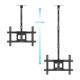Кронштейн для телевизора Onkron N1L черный 32"-80" макс.68.2кг потолочный поворот и наклон