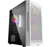 Корпус Powercase Mistral Micro Z3W Mesh LED, Tempered Glass, 2x 140mm + 1х 120mm 5-color fan, белый, mATX  (CMIMZW-L3)