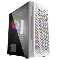 Корпус Powercase Mistral Micro Z3W Mesh LED, Tempered Glass, 2x 140mm + 1х 120mm 5-color fan, белый, mATX  (CMIMZW-L3)