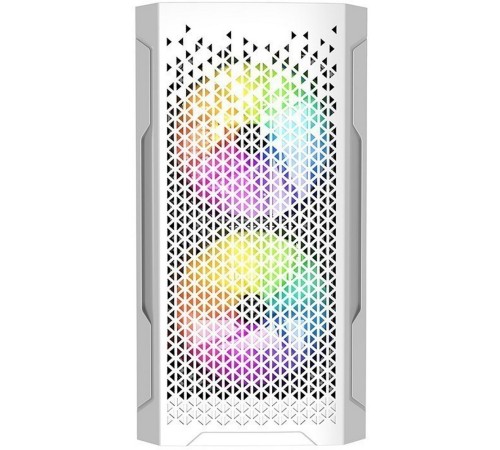 Корпус Powercase Mistral Micro Z3W Mesh LED, Tempered Glass, 2x 140mm + 1х 120mm 5-color fan, белый, mATX  (CMIMZW-L3)