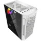 Корпус Powercase Mistral Micro Z3W Mesh LED, Tempered Glass, 2x 140mm + 1х 120mm 5-color fan, белый, mATX  (CMIMZW-L3)