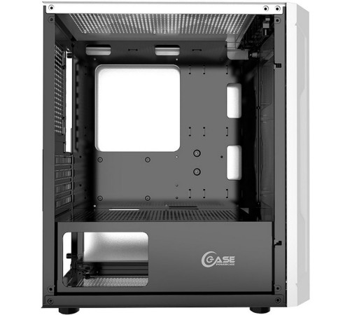Корпус Powercase Mistral Micro Z3W Mesh LED, Tempered Glass, 2x 140mm + 1х 120mm 5-color fan, белый, mATX  (CMIMZW-L3)