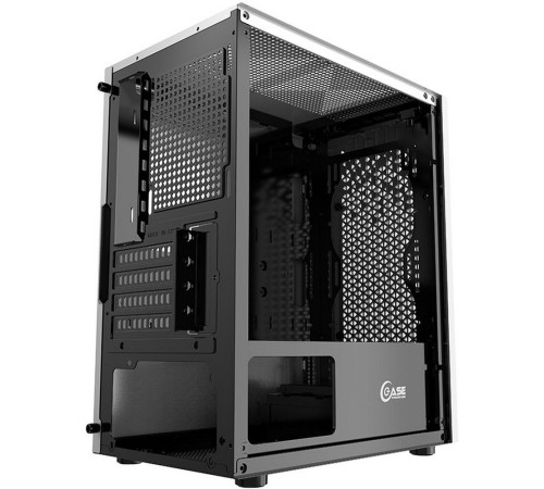 Корпус Powercase Mistral Micro Z3W Mesh LED, Tempered Glass, 2x 140mm + 1х 120mm 5-color fan, белый, mATX  (CMIMZW-L3)