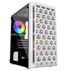 Корпус Powercase Mistral Micro T3W, Tempered Glass, Mesh, 2x 140mm + 1х 120mm 5-color fan, белый, mATX  (CMIMTW-L3)