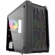 Корпус Powercase Alisio Micro X3B, Tempered Glass, 1х 120mm +2x 140mm 5-color fan, чёрный, mATX  (CAMIB-L3)