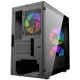 Корпус Powercase Alisio Micro X3B, Tempered Glass, 1х 120mm +2x 140mm 5-color fan, чёрный, mATX  (CAMIB-L3)