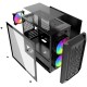 Корпус Powercase Alisio Micro X3B, Tempered Glass, 1х 120mm +2x 140mm 5-color fan, чёрный, mATX  (CAMIB-L3)
