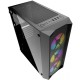 Корпус Powercase Rhombus X3 Mesh LED, Tempered Glass, 3x 120mm 5-color fan, чёрный, ATX  (CMRMX-L3)