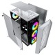 Корпус Powercase Rhombus X4 White, Tempered Glass, Mesh, 4x 120mm 5-color LED fan, белый, ATX  (CMRMW-L4)