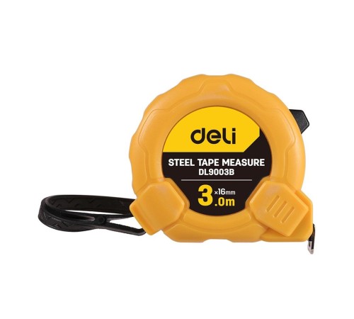 Измерительный и разметочный инструмент Deli Рулетка Deli DL9003B 3м*16мм, метрическая, ударопрочный корпус Измерительный и разметочный инструмент Deli Рулетка Deli DL9003B 3м*16мм, метрическая, ударопрочный корпус