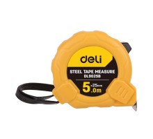 Измерительный и разметочный инструмент Deli Рулетка Deli DL9025B 5м*25мм, метрическая, ударопрочный корпус