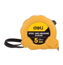 Измерительный и разметочный инструмент Deli Рулетка Deli DL9025B 5м*25мм, метрическая, ударопрочный корпус