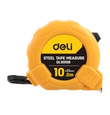 Измерительный и разметочный инструмент Deli Рулетка Deli DL9010B 10м*25мм, метрическая, ударопрочный корпус
