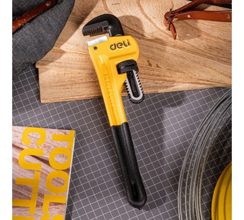 Ключи Deli Трубный ключ Стиллсона Deli DL2512 265мм, максимальное открытие 42мм, Cr-Mo + углеродистая сталь Ключи Deli Трубный ключ Стиллсона Deli DL2512 265мм, максимальное открытие 42мм, Cr-Mo + углеродистая сталь
