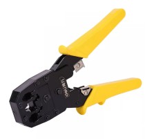 Инструмент обжимной Deli Обжимные клещи Deli DL2468 4P,6P,8P 200мм, в комплекте инструмент для снятия изоляции и набор коннектеров