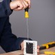 Шлицевая отвертка Deli DL6331501 3х150мм Материал: CR-V. Двухкомпонентная ручка. Хромированная.