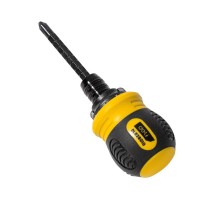 Двухсторонняя отвертка с трещеткой Deli DL626010  PH2+SL6x85мм, сталь CrV, длина: 95-140 мм, диаметр хвостовика 6,3мм.