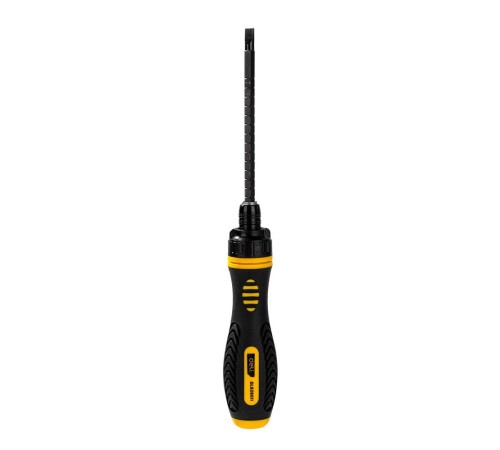 Двухсторонняя отвертка с трещеткой Deli DL626011  PH2+SL6x180мм, сталь CrV, длина 180-230мм, диаметр хвостовика 6,3мм