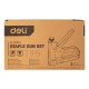 Степлеры, пистолеты, заклепочники Deli Мебельный степлер Deli DL238104 с набором скоб (2000шт D-тип, 2000шт Т-тип, 2000шт U-тип)
