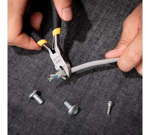 Диагональные мини-бокорезы Deli DL20025 125мм, прорезиненная двухкомпонентная ручка