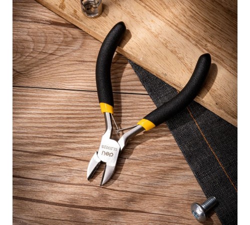 Диагональные мини-бокорезы Deli DL20025 125мм, прорезиненная двухкомпонентная ручка