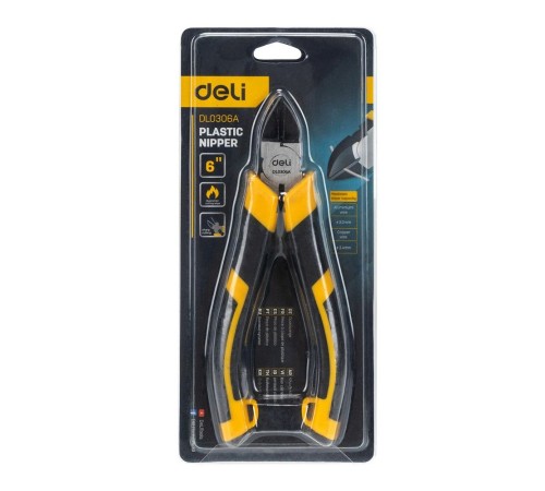 Бокорезы Deli DL0306A 160мм Сталь CrV, двухкомпонентная ручка
