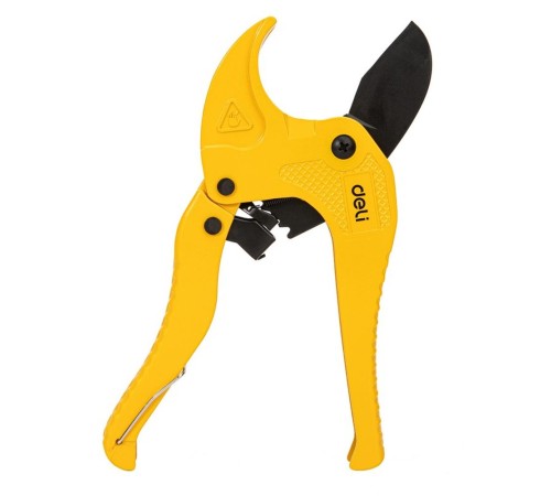 Труборез Deli Труборез для пластиковых труб с храповым механизмом Deli DL350042  диаметр реза до 42мм, лезвия из нержавеющей стали с тефлоновым покрытием, аллюминиевый корпус