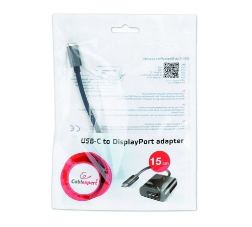 Cablexpert Переходник USB Type-C/DisplayPort, 15см, пакет (A-CM-DPF-01)