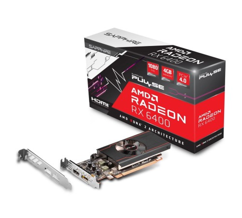 Видеокарта Sapphire Pulse AMD RX 6400 4096 16000 64 RTL [11315-01-20G]