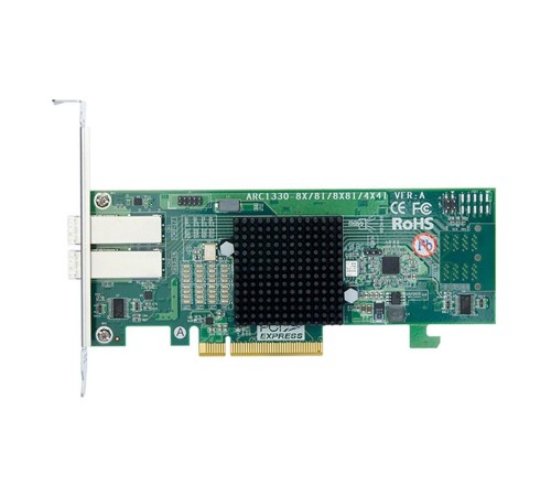 RAID-контроллер Areca ARC-1330-8x PCIe 3.0 x8 Low Profile, SAS/SATA 12G, HBA, 8port (2*ext SFF8644), (аналог LSI00343 9300-8E), RTL {10}