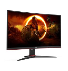 Монитор 23,6'' AOC C24G2AE 1500R Curved 1920x1080 165Гц VA WLED 16:9 1ms VGA 2*HDMI DP 3000:1 80M:1 178/178 250cd Speakers HAS Swivel Tilt Black/Red (C24G2AE/BK)