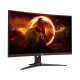 Монитор 23,6'' AOC C24G2AE 1500R Curved 1920x1080 165Гц VA WLED 16:9 1ms VGA 2*HDMI DP 3000:1 80M:1 178/178 250cd Speakers HAS Swivel Tilt Black/Red (C24G2AE/BK)