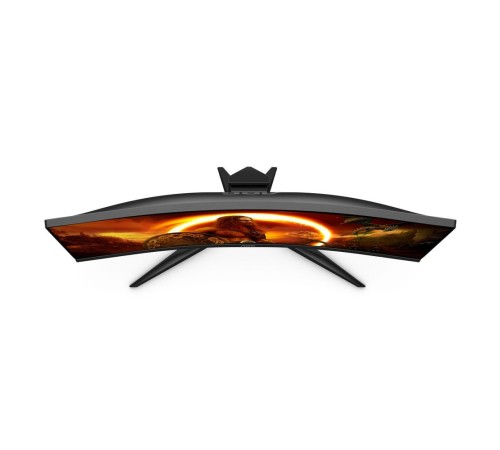 Монитор 23,6'' AOC C24G2AE 1500R Curved 1920x1080 165Гц VA WLED 16:9 1ms VGA 2*HDMI DP 3000:1 80M:1 178/178 250cd Speakers HAS Swivel Tilt Black/Red (C24G2AE/BK)
