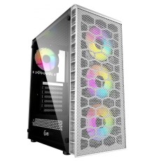 Корпус Powercase Mistral Z4С White, Tempered Glass, Mesh, 4x 120mm 5-color LED fan, белый, ATX  (CMIZ4CW-L4)