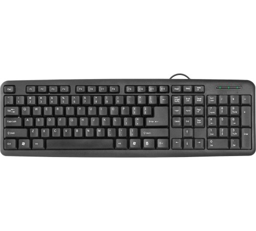 Defender #1 Проводная клавиатура HB-420 RU,черный,полноразмерная Клавиатура Defender #1 HB-420 (45420)