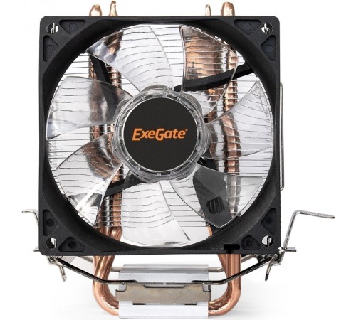 Exegate EX286297RUS Кулер ExeGate Wizard EXX200-PWM.BLUE (Al+Copper, 2 тепл.трубки, LGA775/1150/1151/1155/1156/1200/1700/AM2/AM2+/AM3/AM3+/AM4/FM1/FM2/754/939/940, TDP 80W, Fan 90mm, PWM, 800-2400RPM