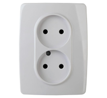 Эра Б0031238 12-2107-01 Розетка 2X2P, 16АХ-250В, Эра12, белый