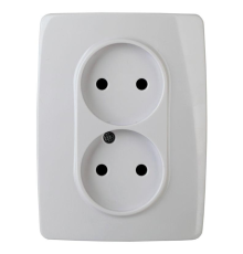 Эра Б0031238 12-2107-01 Розетка 2X2P, 16АХ-250В, Эра12, белый