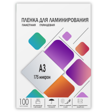 Пленка 303х426 (175 мик) 100 шт. Гелеос Пленка для ламинирования A3, 303х426 (175 мкм) глянцевая 100шт, ГЕЛЕОС [LPA3-175]