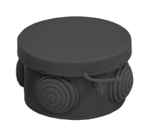 Коробка распаячная КМР-040-038 с крышкой 65х40 4 мембранных ввода IP54 черн. EKF plc-kmr-040-038-b