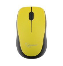 Мышь беспроводная Gembird MUSW-360-LM, 2.4ГГц, лазерный лимон, 2 кнопки+колесо-кнопка, 1000 DPI, батарейки в комплекте, блистер