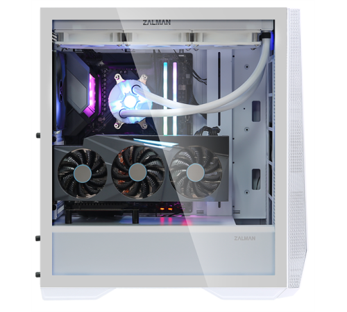 Корпус Zalman Z9 Iceberg белый без БП ATX 3x120mm 2x140mm 4xUSB2.0 audio bott PSU