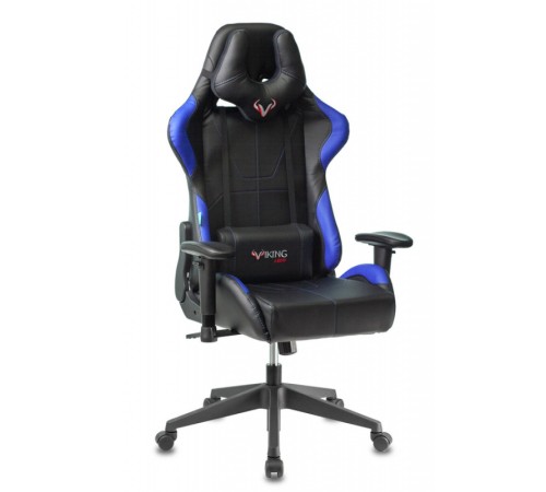 Кресло игровое Бюрократ VIKING 5 AERO черный/синий искусственная кожа с подголов. крестовина пластик