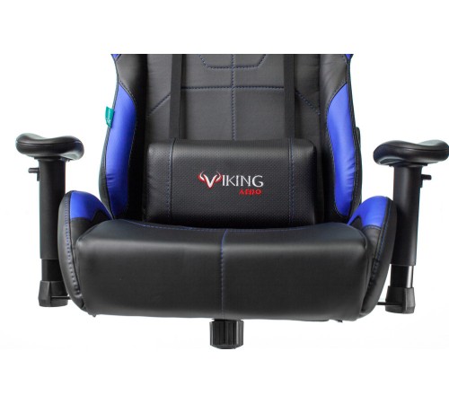 Кресло игровое Бюрократ VIKING 5 AERO черный/синий искусственная кожа с подголов. крестовина пластик