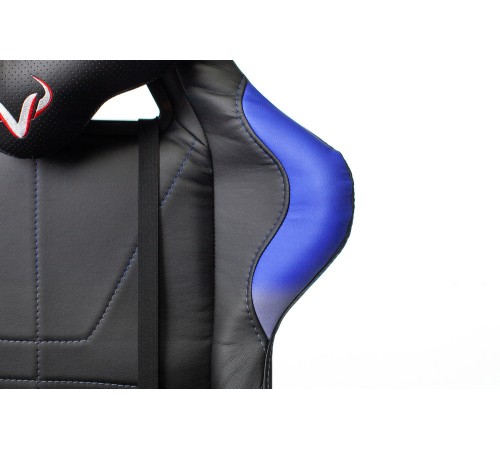 Кресло игровое Бюрократ VIKING 5 AERO черный/синий искусственная кожа с подголов. крестовина пластик